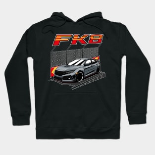 Grey civic type R FK8 Hoodie